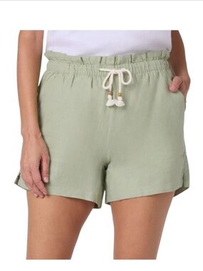 Hang Ten Womens Linen Blend Light Weight Causal Summer Shorts XL